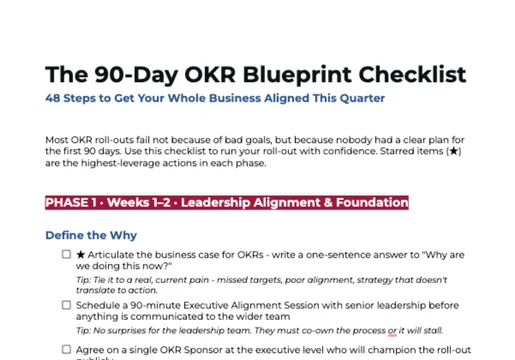 90-Day Blueprint Checklist preview